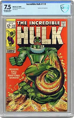 Buy Incredible Hulk #113 CBCS 7.5 1969 22-1657F1A-017 • 74.55£