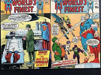 Buy World's Finest#189, #190-(1969)Silver Age DC-Superman-Batman-2 -Mid Grade Issues • 9.47£