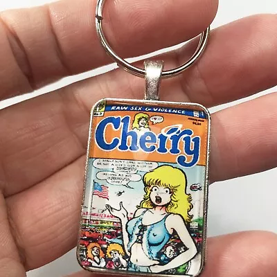 Buy Cherry #3 Cover Pendant With Key Ring And Necklace Comic Book Jewelry Poptart • 12.07£