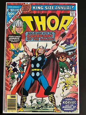 Buy THOR ANNUAL #6 Marvel Comics Bronze 1977 VF Korvac Brahl Guardians Stern Buscema • 19.41£