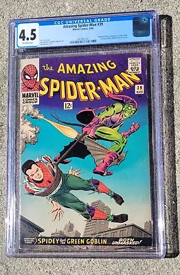 Buy The Amazing Spider-Man #39 - CGC 4.5 - OW-W - Green Goblin - 1st John Romita Sr. • 208.13£