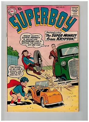 Buy Superboy Dc Comics #76 First  Super-monkey 1959 • 38.83£