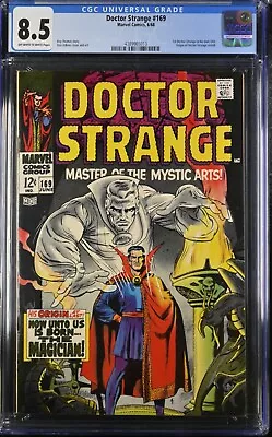 Buy Doctor Strange 169 CGC 8.5 OW/WHITE Pages Marvel 1968 Origin & 1st App Own Title • 543.62£