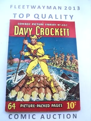 Buy Cowboy Picture Library Comic - 207 - 1957 - Davy Crockett - Vgc Western Fleetway • 3.99£
