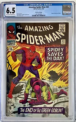 Buy Amazing Spider-Man #40 (1966) CGC 6.5 Green Goblin Origin UK Price Variant • 399£