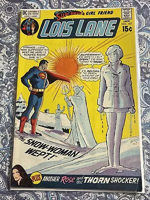 Buy Superman's Girlfriend Lois Lane 107 Snowman Winter Holiday Rose & Thorn 1971 • 4.07£