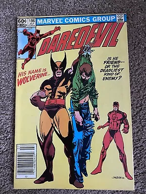Buy Daredevil #196 Newsstand (1983) Key 1st Meeting DD & Wolverine -Fine • 14£