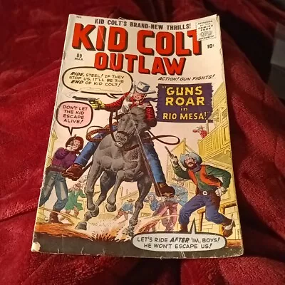 Buy Kid Colt Outlaw #89 Trapped! Marvel Atlas 1960 Williamson Art Silver Age Western • 58.16£