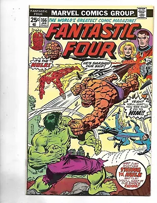 Buy Fantastic Four #166, 1975, NM, 9.4,  Stan Lee Era FF Classic, Bronze • 97.08£