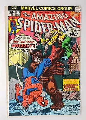 Buy Amazing Spider-Man #139 GD/VG 1st Grizzly 1974 • 10£