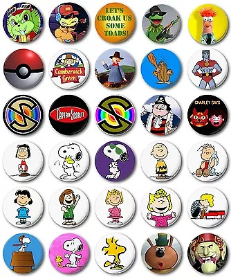 Buy Kids Retro TV Various 25mm, 1  Button Badge, B To C, Windy Miller  • 0.99£