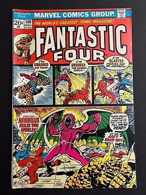 Buy Fantastic Four 140 VG -- Origin Of Annihilus, Marvel 1973 • 5.44£