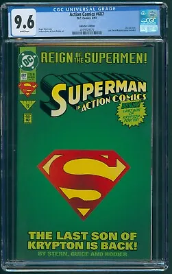 Buy Action Comics #687 CGC 9.6 NM+ DC Comics 6/93 Die Cut Collector's Edition Cover • 31.06£