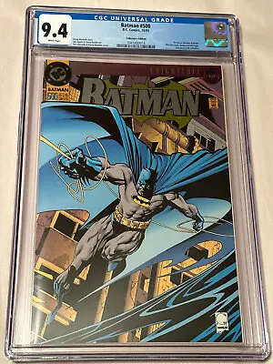 Buy Batman #500 CGC Graded 9.4 DC 1993 Collectors Edition DieCut Embossed Comic Book • 55.91£