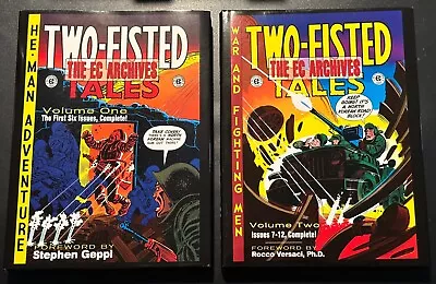 Buy EC ARCHIVES Two Fisted Tales Volumes 1 & 2 • 1st PRINTING HARD COVERS • Cochran • 62.01£