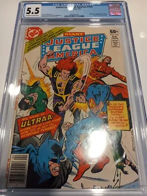 Buy Justice League Of America #153 1978 CGC 5.5 Newsstand 1st First Ultra SALE!!! • 41.12£