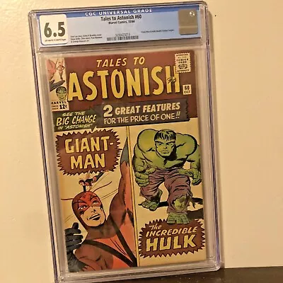 Buy Tales To Astonish #60 - Oct 1964 - CGC Graded 6.5 - Hulk & Giant Man • 408.33£