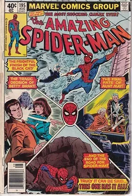Buy 46061: Marvel Comics AMAZING SPIDER-MAN #195 VG+ Grade • 14.72£