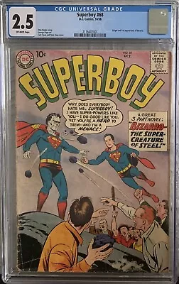Buy Superboy #68 Cgc 2.5 Gd+ 1958 1st Appearance Of Bizarro Dc Comics • 310.63£