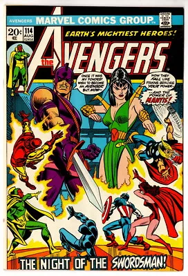 Buy The Avengers #114, Mantis And The Swordsman Join, Aug 1973  HIGHER GRADE • 57.23£
