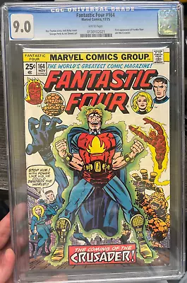 Buy Fantastic Four #164 CGC 9.0 White Pages 1st App Frankie Raye 1975 Marvel Comics • 97.08£