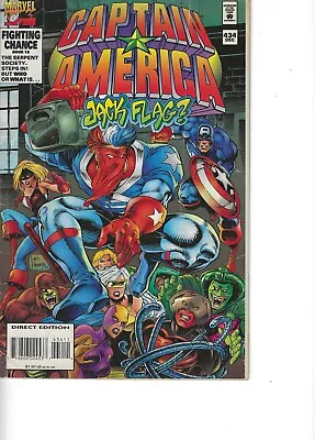 Buy Captain America 434 Dave Hoover Cover 1st App Jack Flag Marvel Comics 1994 • 3.89£