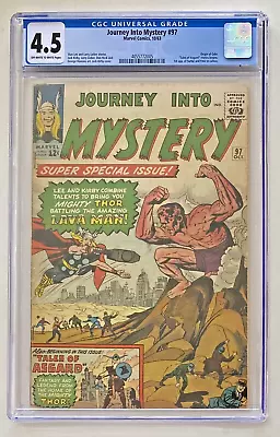 Buy Journey Into Mystery #97 Oct 1963 Cgc 4.5 Marvel Comics 1st App Surtur & Ymir • 232.97£