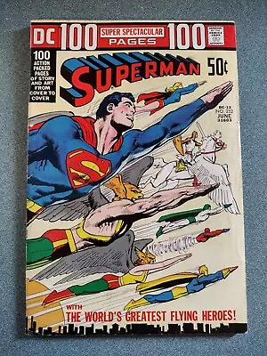 Buy Superman #252 100 Pages Neal Adams Cover, Spectre, Dr. Fate, Hawkman, Fine+ • 38.05£