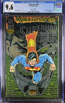 Buy CGC 9.6 Superman #82 (10/1993) Real Superman Revealed Chromium Cover DC Comics • 42.79£
