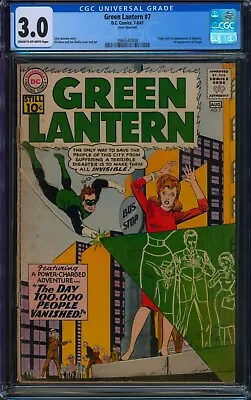 Buy GREEN LANTERN #7 (DC 1961) 🌟 CGC 3.0 🌟 1st App Of SINESTRO & TERGA! Comic • 384.42£