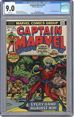 Buy Captain Marvel #25 CGC 9.0 1973 4441088024 • 104.84£