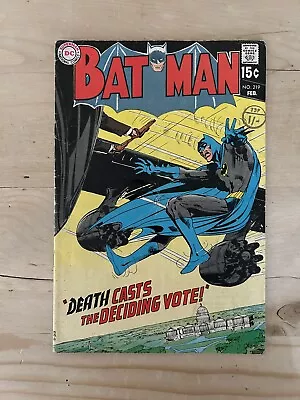 Buy BATMAN  #219 1970 15c DC COMICS Bagged Comic Book Capes Crusader • 13.95£