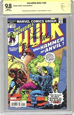 Buy Incredible Hulk Facsimile Edition #182 CBCS 9.8 SS Ferrigno/ Thomas 2020 • 275.70£