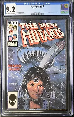 Buy New Mutants #18 CGC 9.2 • 1984 • Marvel Comics • 1st Demon Bear & Warlock • 21.74£