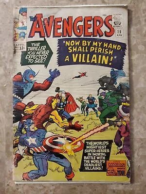 Buy Vintage Avengers #15 (1st Series Marvel Comics 1965) - Low Grade • 23.29£