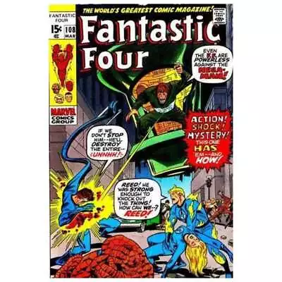 Buy Fantastic Four #108  - 1961 Series Marvel Comics VF Minus [u@ • 37.04£