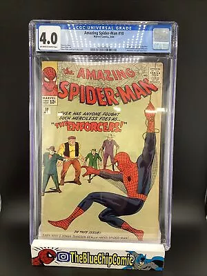 Buy Amazing Spider-Man #10 CGC 4.0 1964 1st App Big Man & The Enforcers #4390449004 • 380.54£