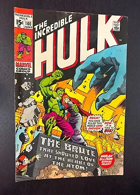 Buy INCREDIBLE HULK #140 (Marvel Comics 1971) -- 1st Appearance JARELLA -- VG • 11.64£