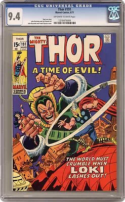 Buy Thor #191 CGC 9.4 1971 1218979008 • 151.44£
