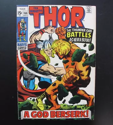Buy Marvel Comics Group Comic Book The Mighty Thor No. 166 HIM Adam Warlock 1969 • 50.48£