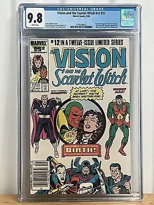 Buy Vision And The Scarlet Witch #12 Cgc 9.8 Wp Rare Newsstand 1st Wiccan & Speed • 465.96£