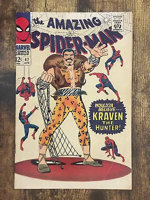 Buy Amazing Spider-Man #47 - GORGEOUS - Kraven Cover - Marvel Comics 1967 • 27.96£