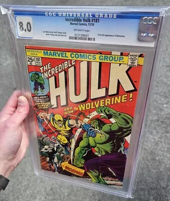 Buy Incredible Hulk #181 Cgc 8.0 Off White Pages 1st App Wolverine 1974 Marvel  • 4,999.99£