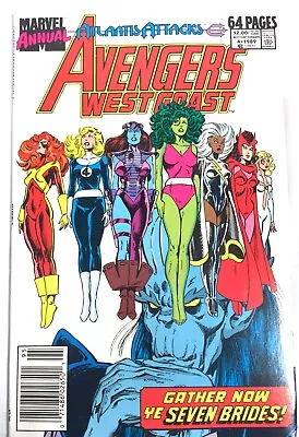 Buy Vintage Comic Books - Marvel The Avengers West Coast Annual No 4 / 1989 • 9£