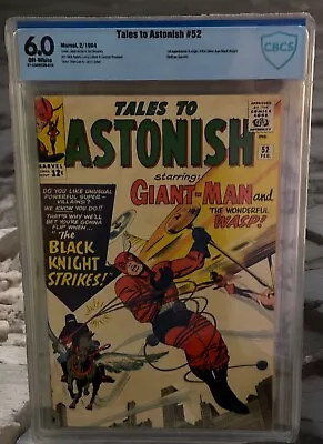 Buy Tales To Astonish 52 - 1st Appearance Of Black Knight - Wasp (1964). Cbcs 6.0 • 97.08£