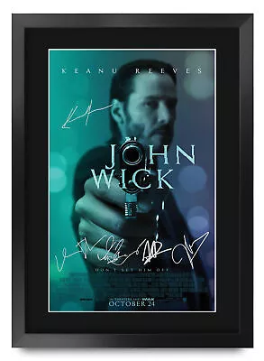 Buy John Wick Keanu Reeves Ian McShane A3 Framed Poster Autograph Pic For Movie Fans • 29.99£