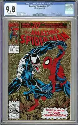 Buy Amazing Spider-man #375 Cgc 9.8 White Pages  // Holo-grafx Cover Marvel 1993 • 93.19£