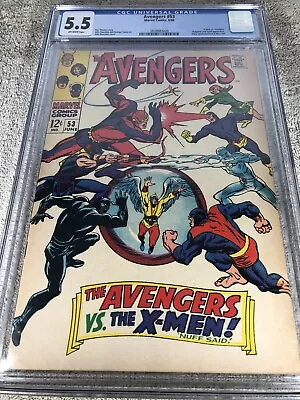 Buy Avengers 53 CGC 5.5 John Busceman Art Vs X-Men 6/1968 • 62.12£