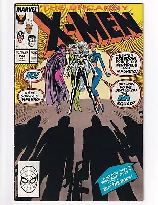 Buy Uncanny X-Men #244 Marvel Comic Book Claremont 1989 1st App Jubilee Ladies Night • 19.41£
