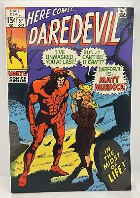 Buy Daredevil #57 Vintage (1969) Daredevil Reveals Identity To Karen Page • 34.95£